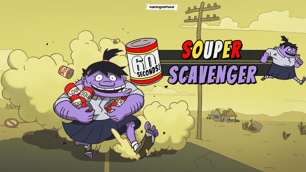 60 Seconds Souper Scavenger dares you to survive by running and hoarding soup, set to launch on multiple platforms