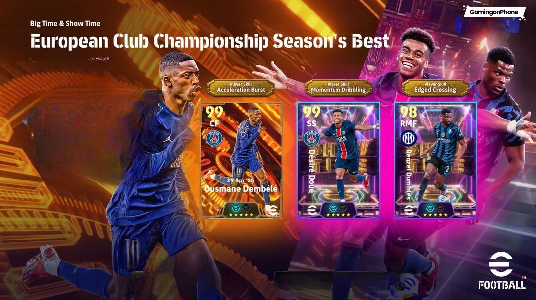 eFootball 2025 Show Time European Club Championship Season’s Best pack review