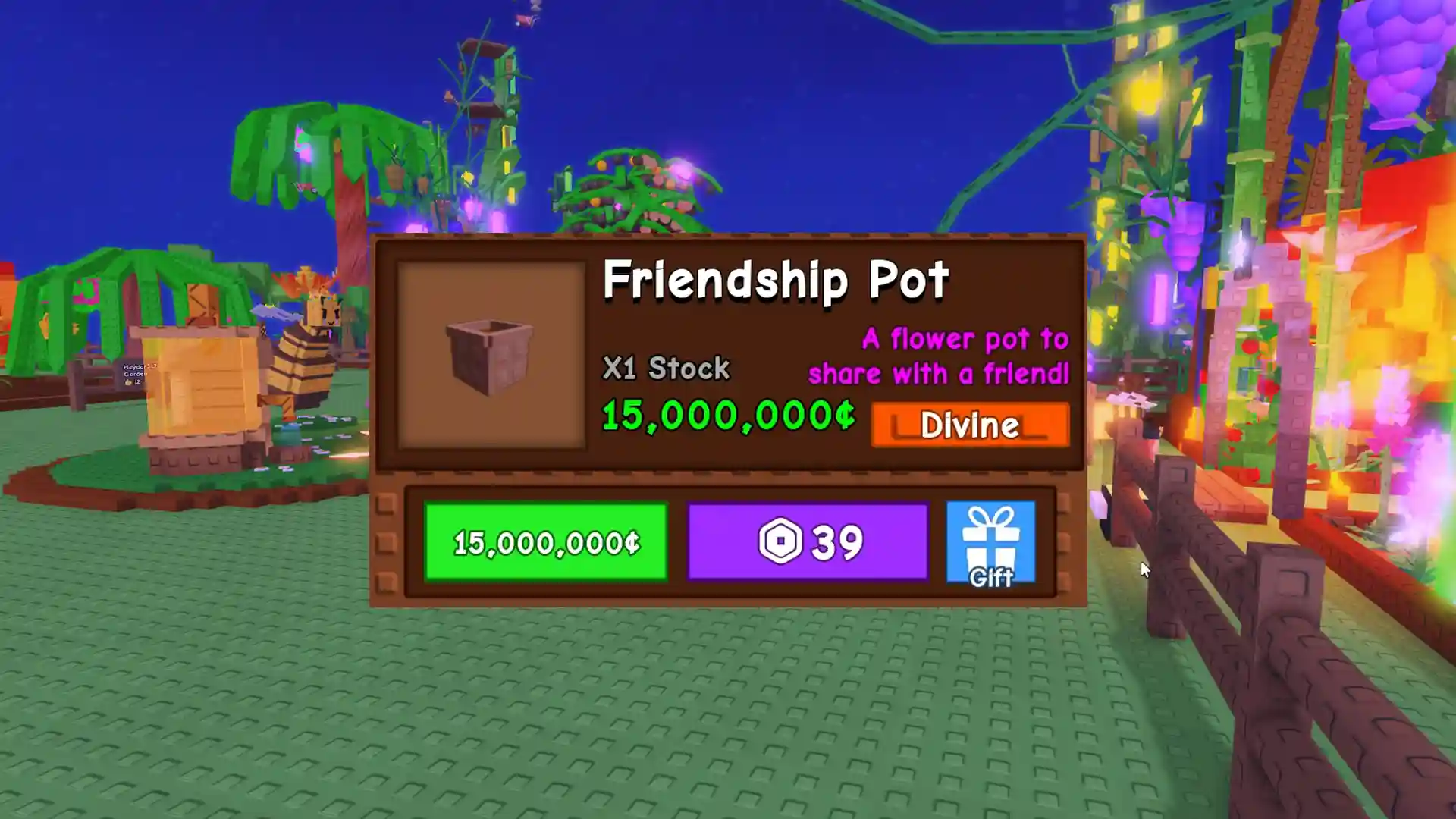 What does the Friendship Pot do in Grow a Garden?