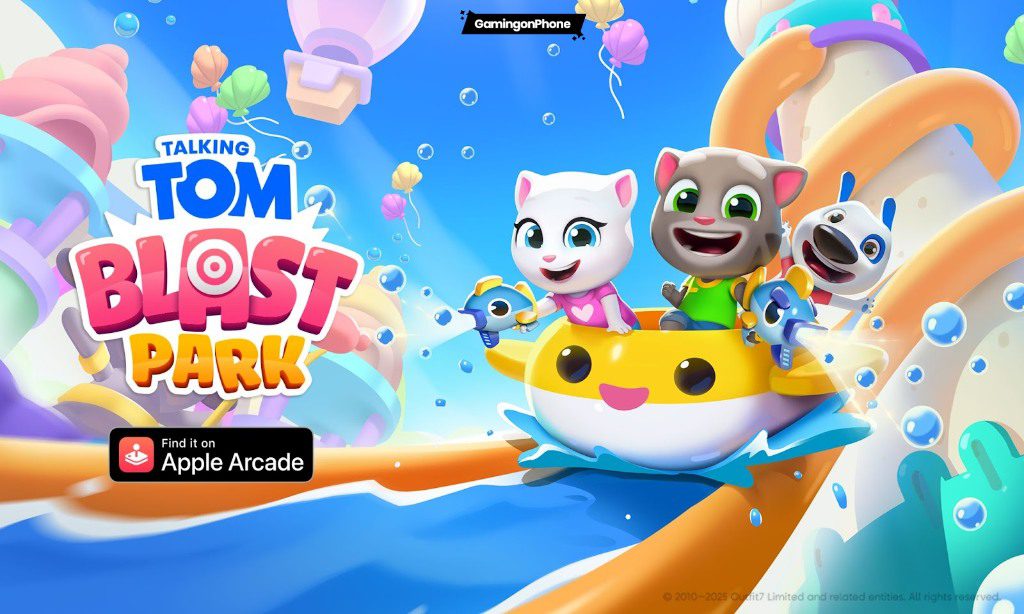 Talking Tom Blast Park Water Park update brings new world, attractions, weapons, outfits, and more