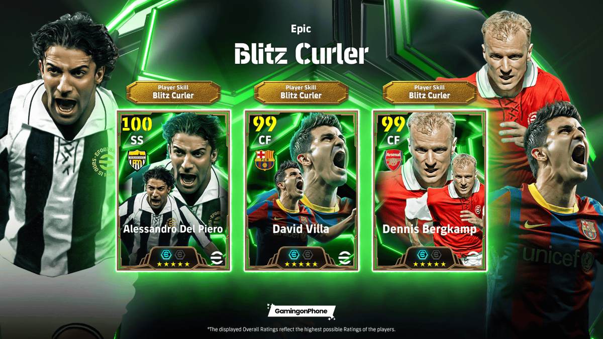 eFootball 2025 Epic Blitz Curler (Del Piero, Villa, Bergkamp) pack review